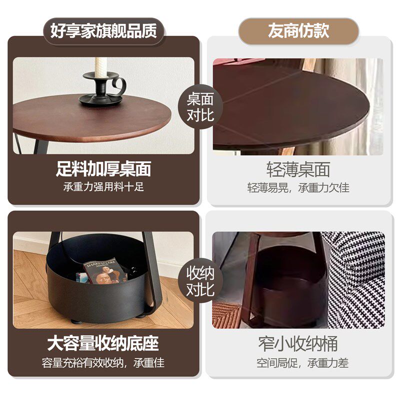 复古落地灯置物架一体客厅沙发旁氛围灯法式布艺卧室床头柜灯边几