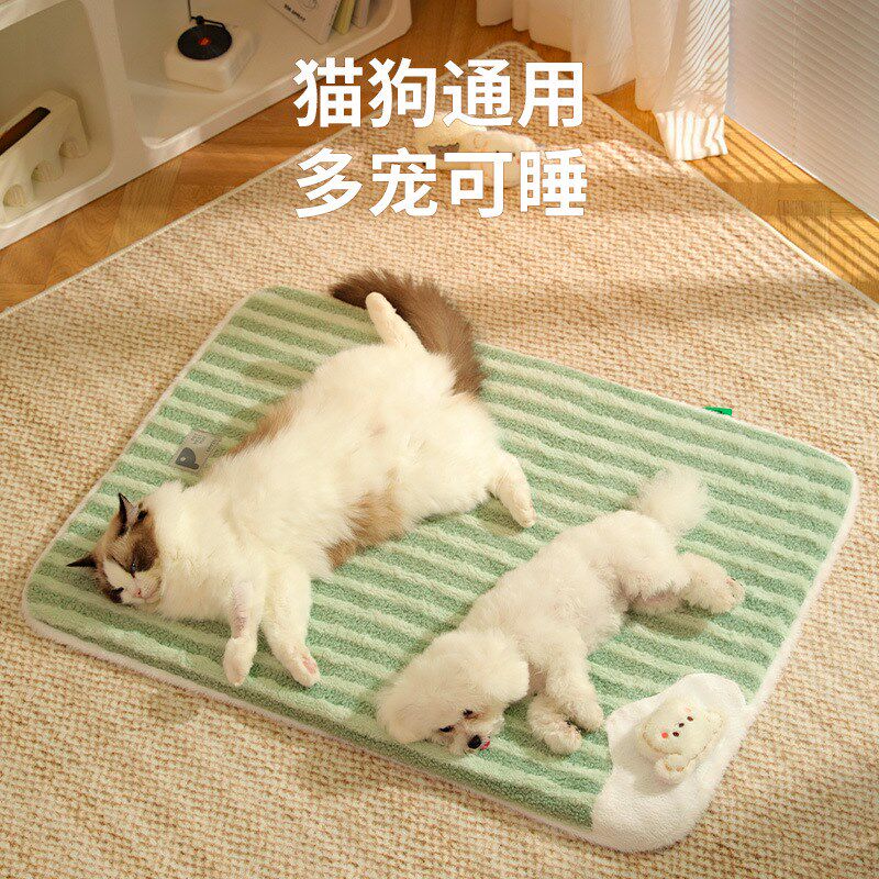 狗垫子秋冬保暖地垫狗窝可拆洗小兔绒猫咪垫子睡垫四季通用宠物窝