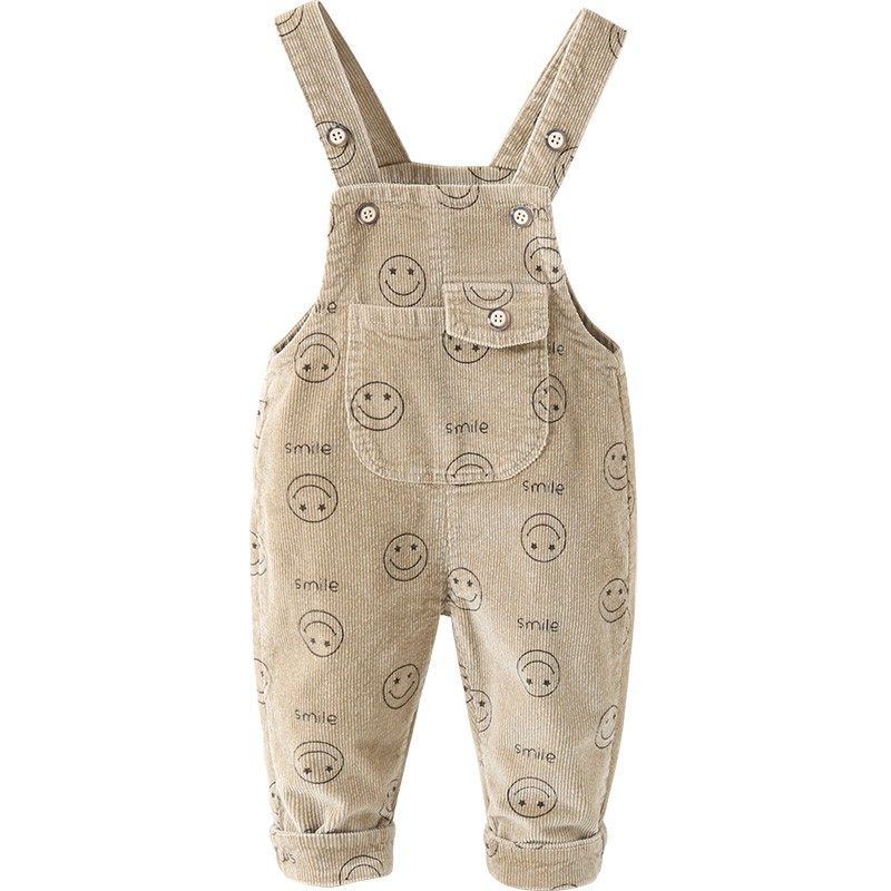 婴儿背带裤春秋男宝宝儿童女灯芯绒一岁裤子男童小童婴幼儿男加绒