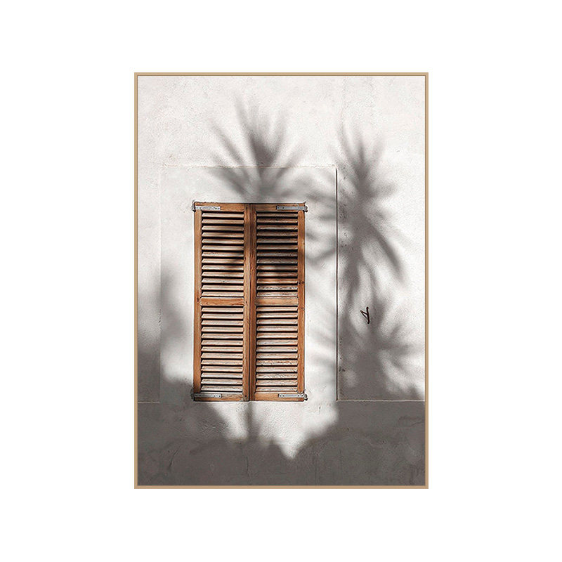 艺象往北欧简约植物树叶窗户风景摄影装饰画照片墙画客厅餐厅挂画