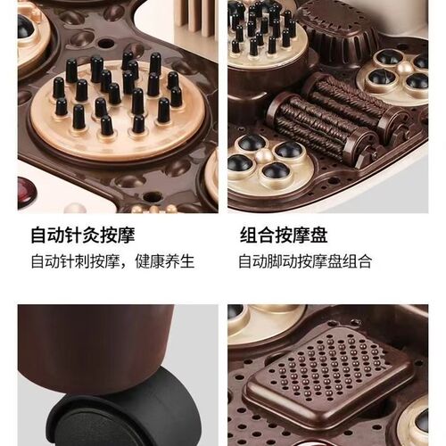 一品康泡脚桶足浴盆电动按摩加热高深桶家用智能到膝盖恒温过小腿