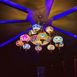 复古浪漫客厅别墅特色餐厅咖啡馆西餐厅酒店手工枝型玻璃吊灯 欧式