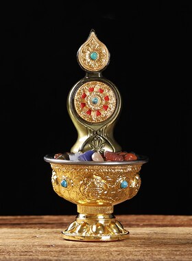 藏式八供养组合套装八吉祥供杯供水贡品八吉祥花食子供品家用摆件