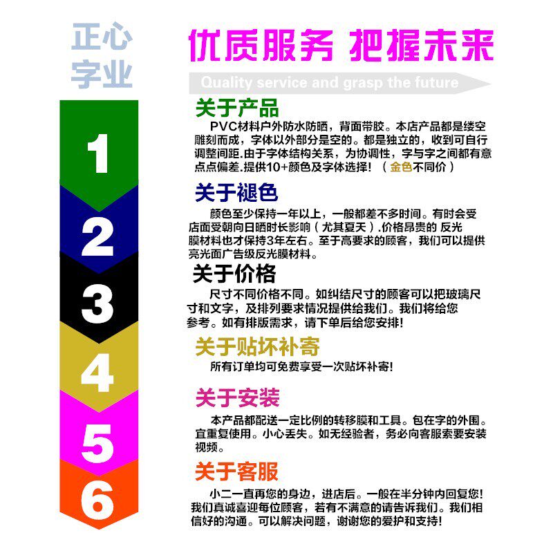 反光膜刻字店铺广告字贴纸便利店标语墙贴玻璃门贴字定制防水防晒图片
