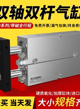 TDA双轴双杆气缸小型气动TN10/16/20/25/32/40-50X60X70X80X100-S