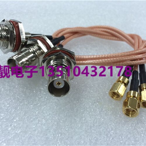 RF射频BNC/SMC-KK同轴AP跳线高频BNC母转SMC母示波器50欧RG316线