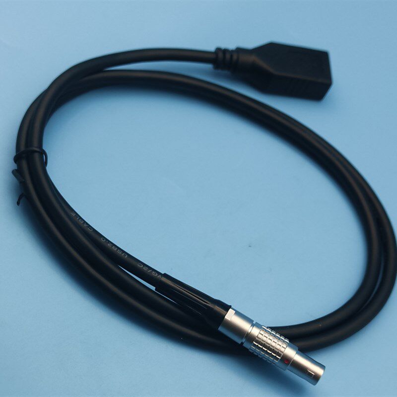 金属航空插头无锁TFG.0B4针转USB2.0母头转USB下载数据线线连接器