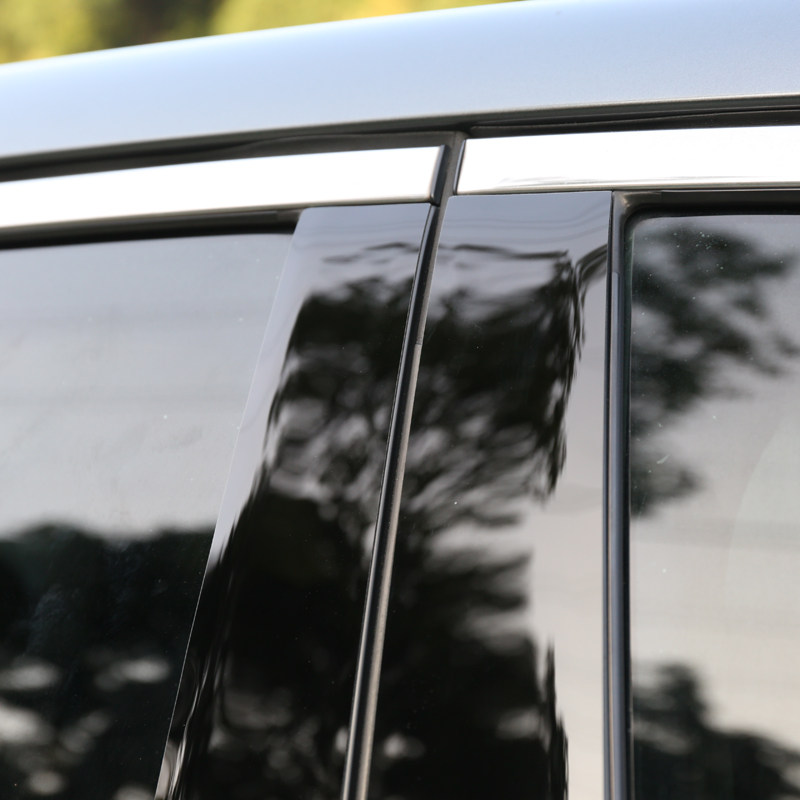 适合七代八代九代雅阁改装车身车窗装饰镜面贴黑色中柱饰条装饰