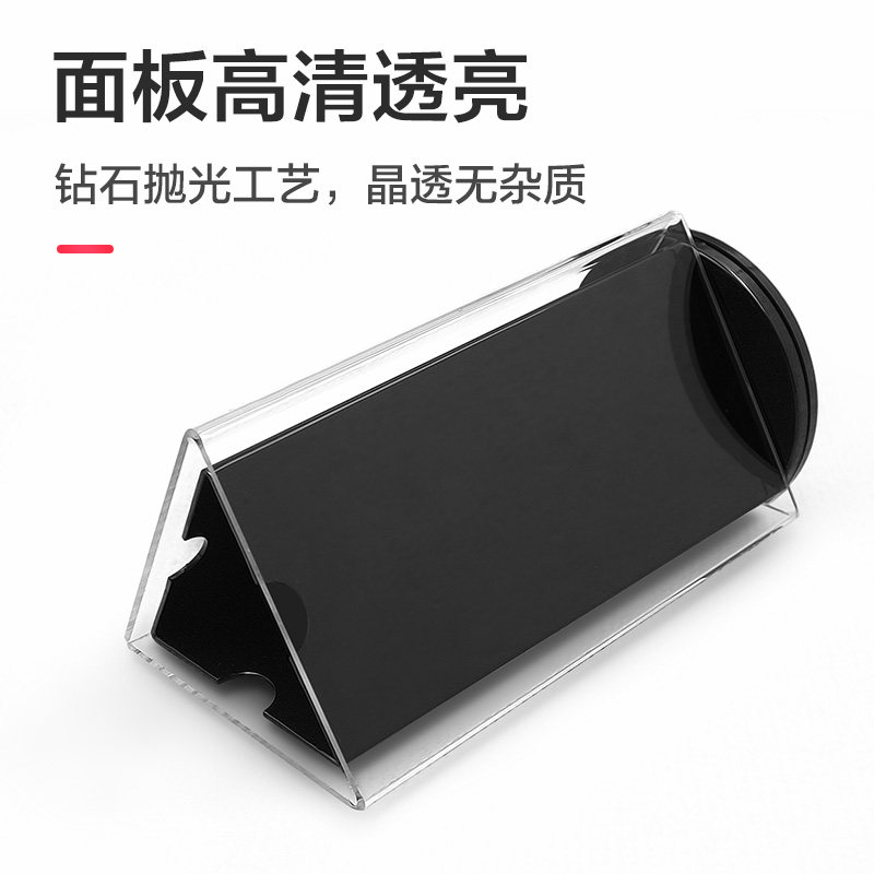 三面旋转台卡 价格展示牌 三角立式转牌六面酒水牌台牌水晶桌立牌