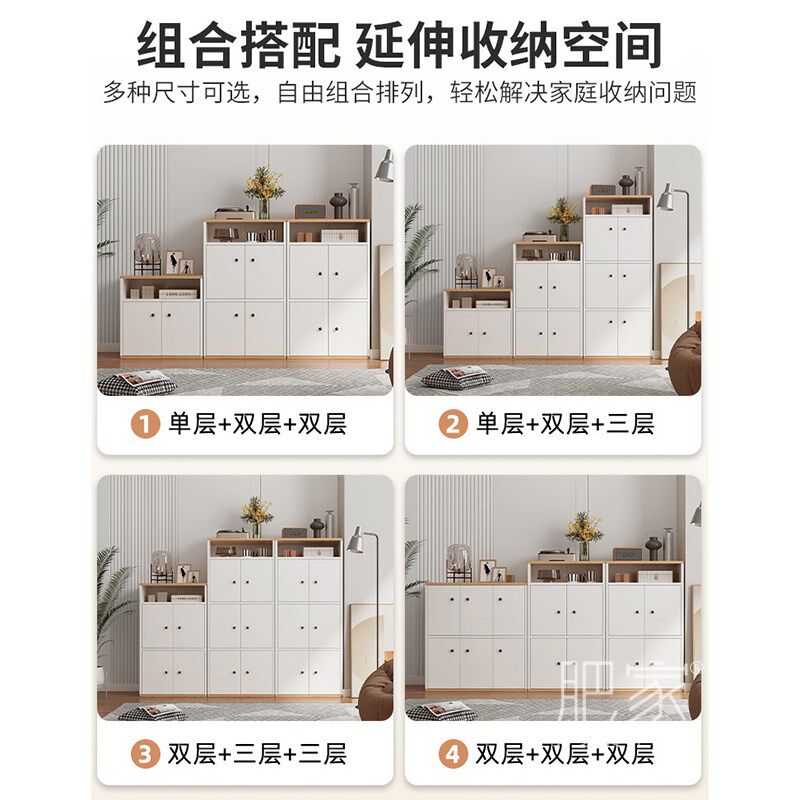 家用客厅创意置物架沙发旁电视柜旁墙角拐角书柜落地收纳柜MS3465
