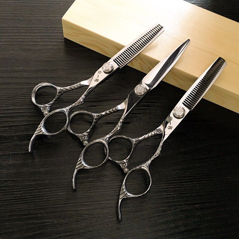 理发剪刀美发师专用发廊专业理发店平牙无痕钢夫丛林豹火匠徒手剪