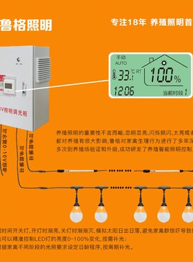 鲁格鸡舍灯光48V调光器led灯控制柜养殖场0-10V外控电源配电箱