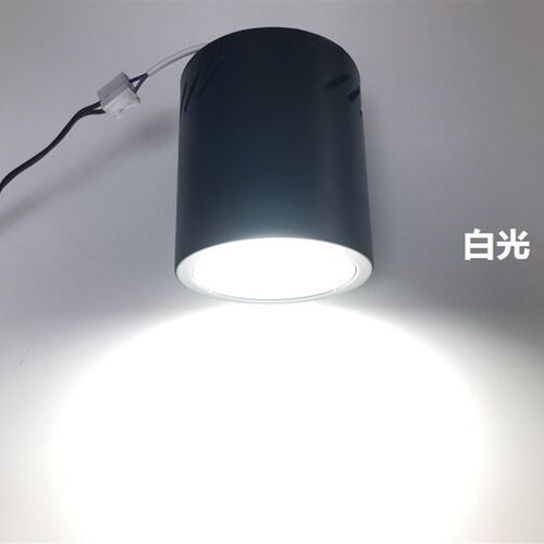 节能LED明装筒灯3.5寸4寸5寸6寸高边免开孔圆形客厅背景玄关天花