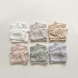 儿童睡衣短袖 全棉薄款 短裤 a类家居服女童男童夏童装 宝宝套装 春款