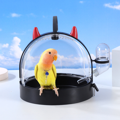 鸟用外出笼子小型鸟手提外带笼出门便携透明手提笼外去遛鸟笼