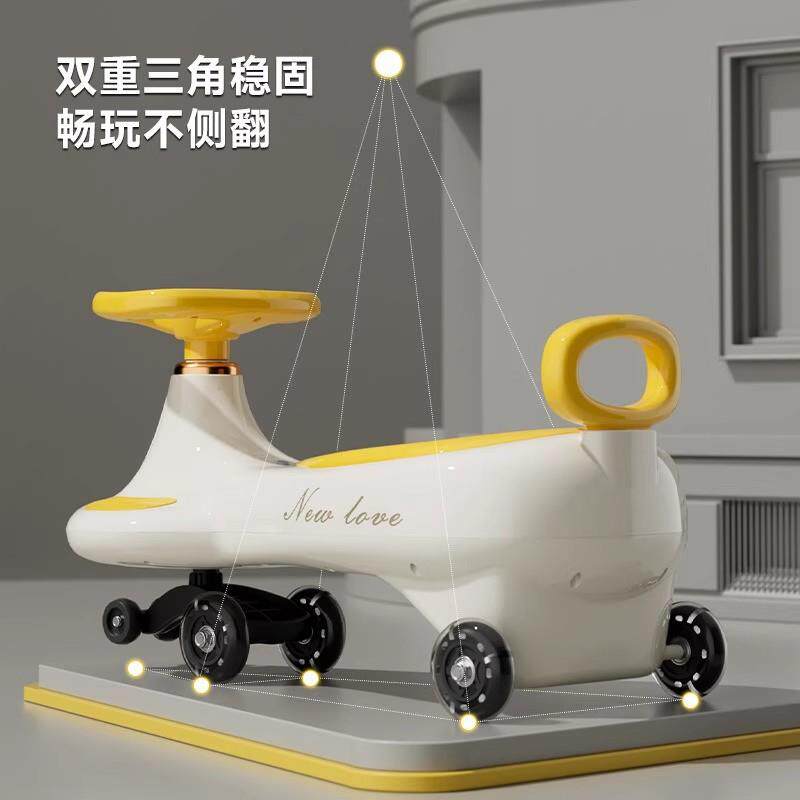 新款狗狗扭扭车玩具可坐人遛狗神器宠物玩具车摇摆车摇摇车闪光轮