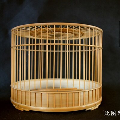 精品留青抛光竹制鸟笼靛颏红子绣眼柳莺外插条宽圈带配件成品