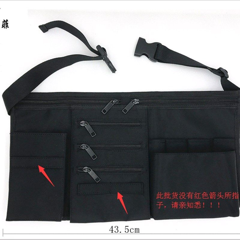 热销化妆师挎包理发师剪刀包宠物美容师黑色个性帆布美发工具包