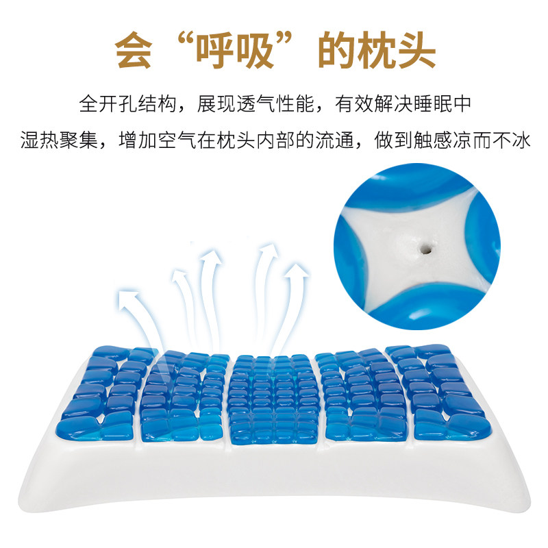 冰枕凝胶枕头枕芯深度睡眠高低颈椎慢回弹竹炭成人两对宿舍夏天用