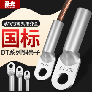镀锡国标DT16/25/35/70/95/120/185/240/300平方铜鼻子接线端线耳