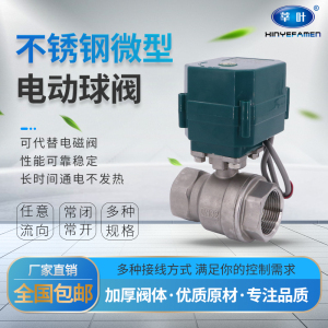 CTF001 不锈钢微型电动球阀 大扭矩微型电动两通阀DN32 40 AC220V