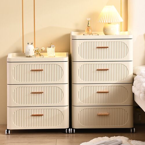 抽屉式收纳柜客厅超深儿童储物柜多层杂物零食塑料阳台抽屉柜靠墙