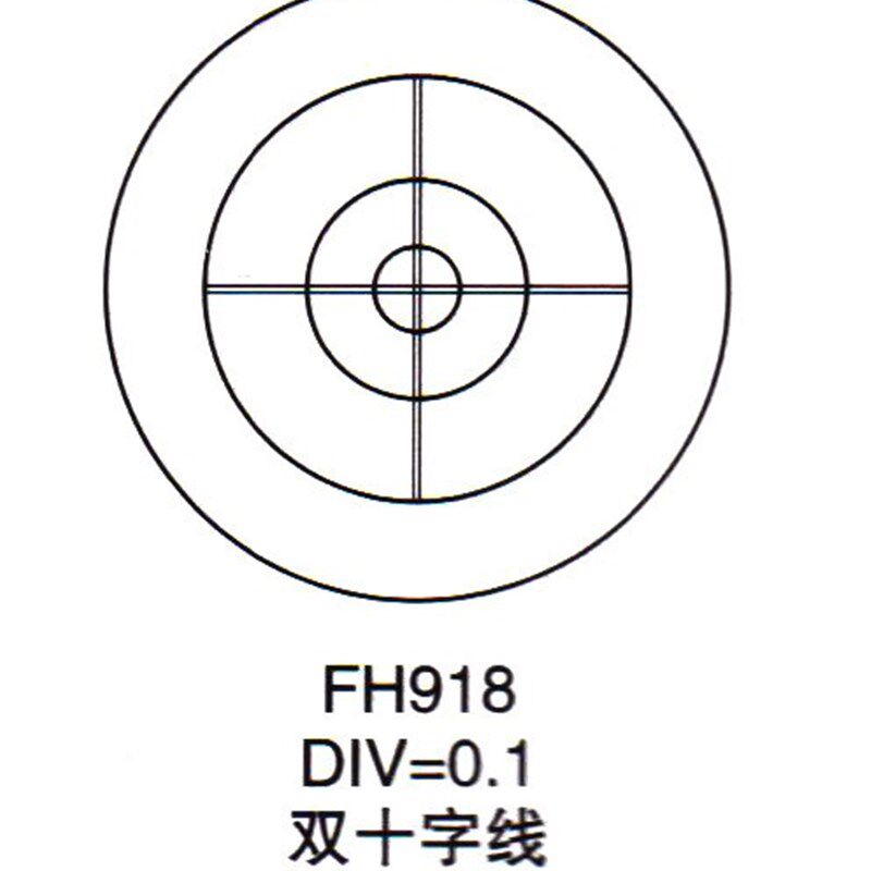 显微镜目镜分划板十字校准同心圆环角度标定刻度网格 通用测微尺
