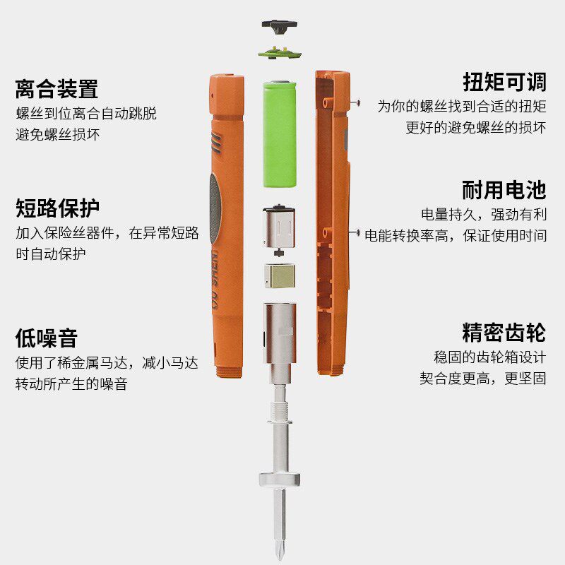 百马迷你电动螺丝刀小微型充电式电批手机维修起子改锥笔式罗丝批