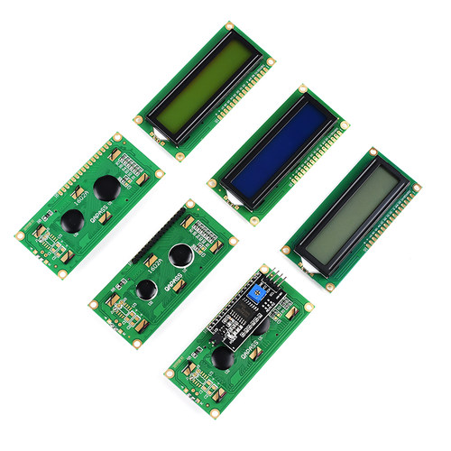 LCD1602A液晶显示屏IIC/I2C模块5V蓝 黄绿灰黄12864屏3.3V焊排针