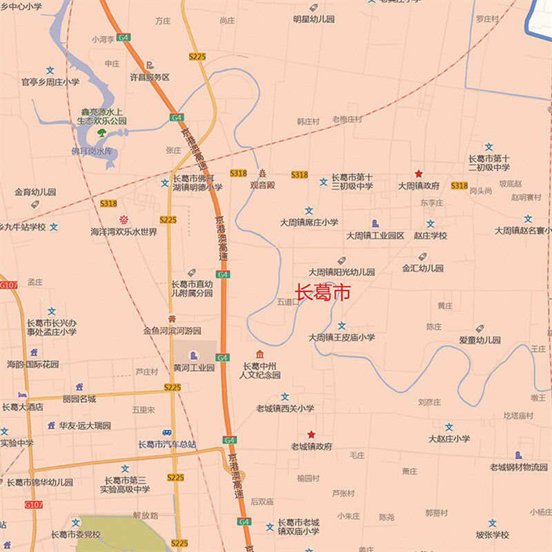 2024新款许昌市地图贴图办公室挂图高清防水墙壁贴超大装饰画定制