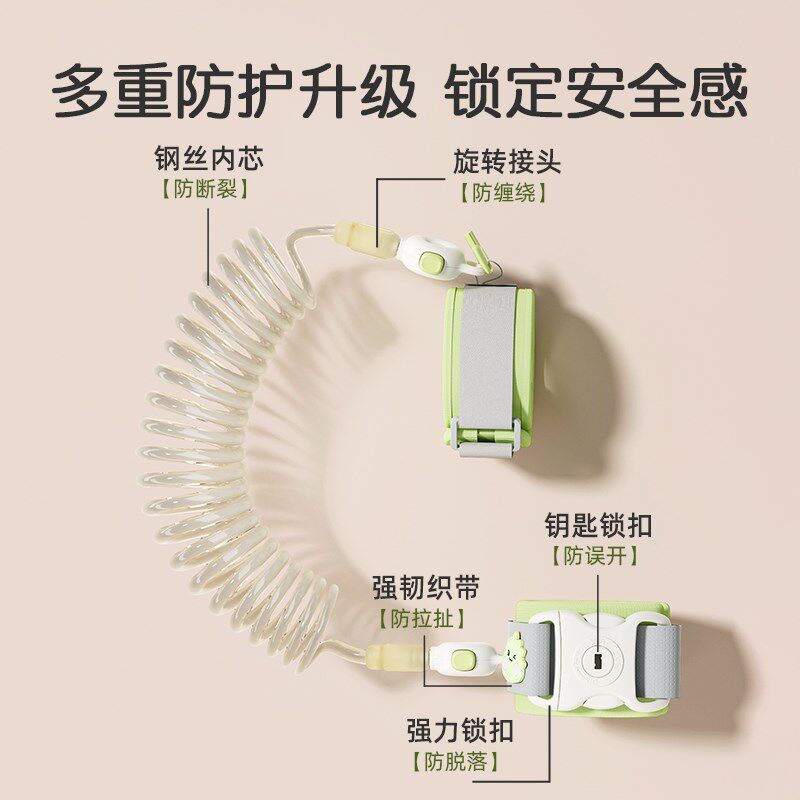 儿童防走丢牵引绳卡通防走丢神器母子带宝宝安全链防走失遛娃神器