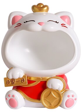 招财猫玄关装饰摆件门口钥匙收纳电视柜鞋柜家居饰品乔迁新居礼品