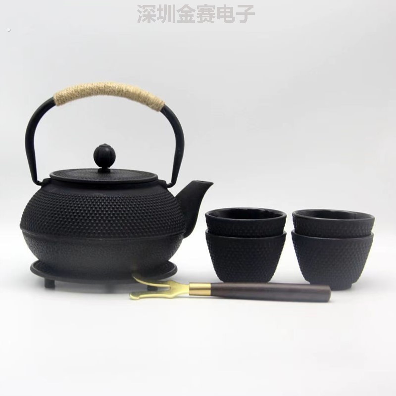 铸铁围炉铁壶煮茶壶电陶炉烧水壶日式山西晋城专用挂钩底座泡茶器