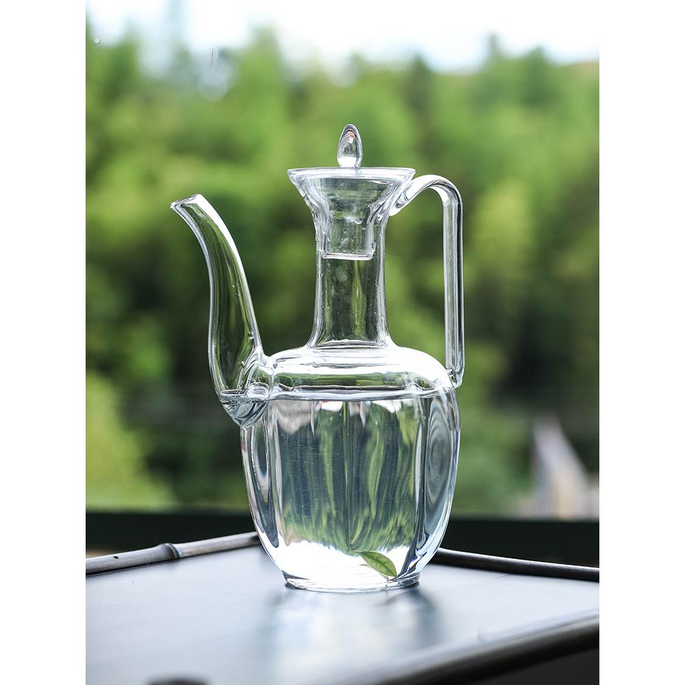 六合堂耐热玻璃茶壶彷宋贵妃执壶家用煮水壶泡茶壶透明宋壶煮茶器