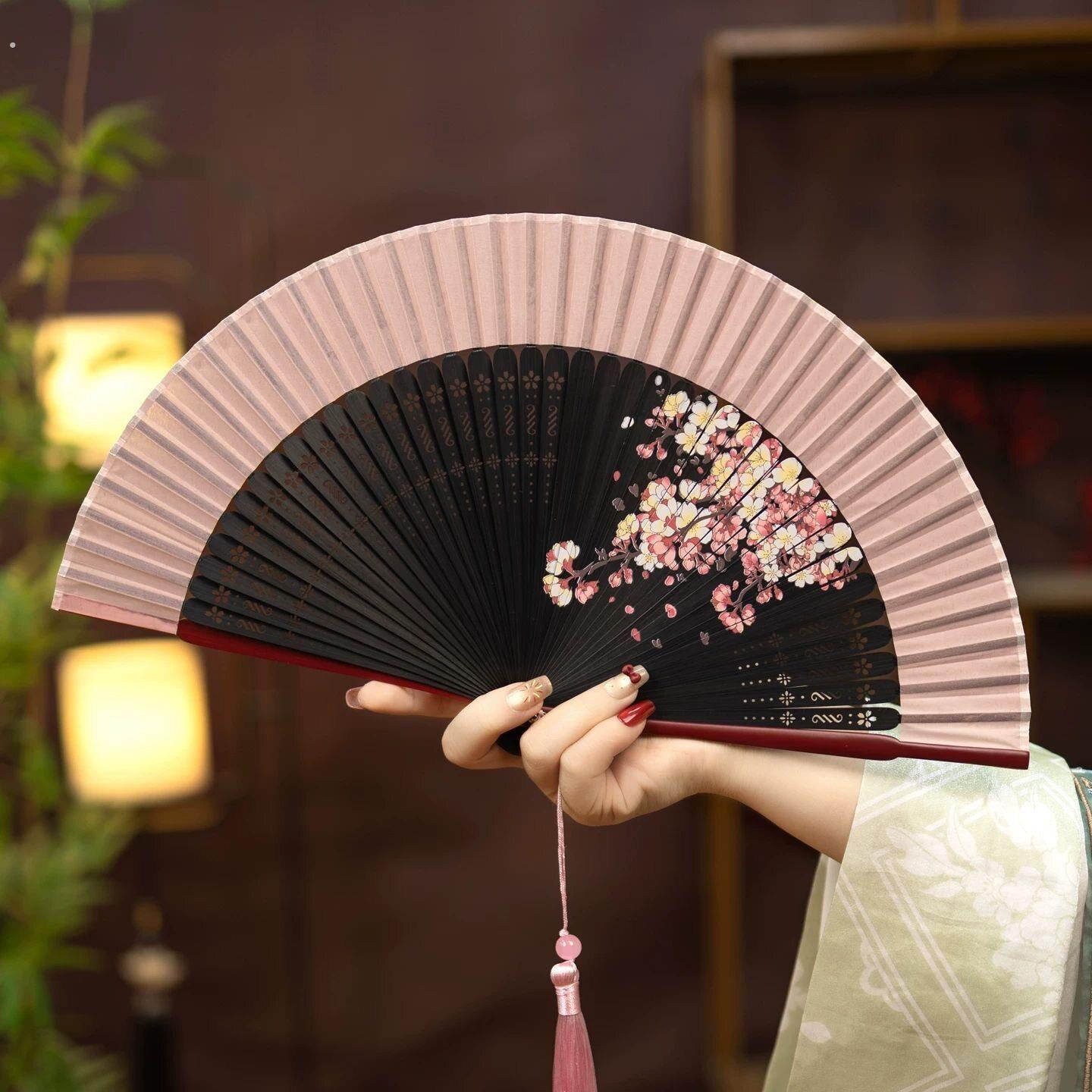 古风扇子折扇新中式随身便携折叠扇小巧旗袍汉服女表演专用舞蹈扇