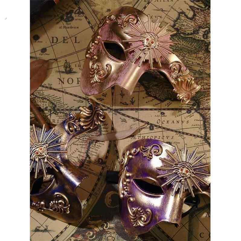 化装舞会服装派对万圣节狂欢节覆活节半脸神秘歌剧魅影面具