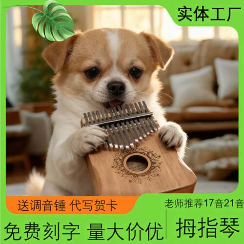 复古21音西洋乐器小型随身乐器17音拇指琴手指琴古风箱式拇指琴