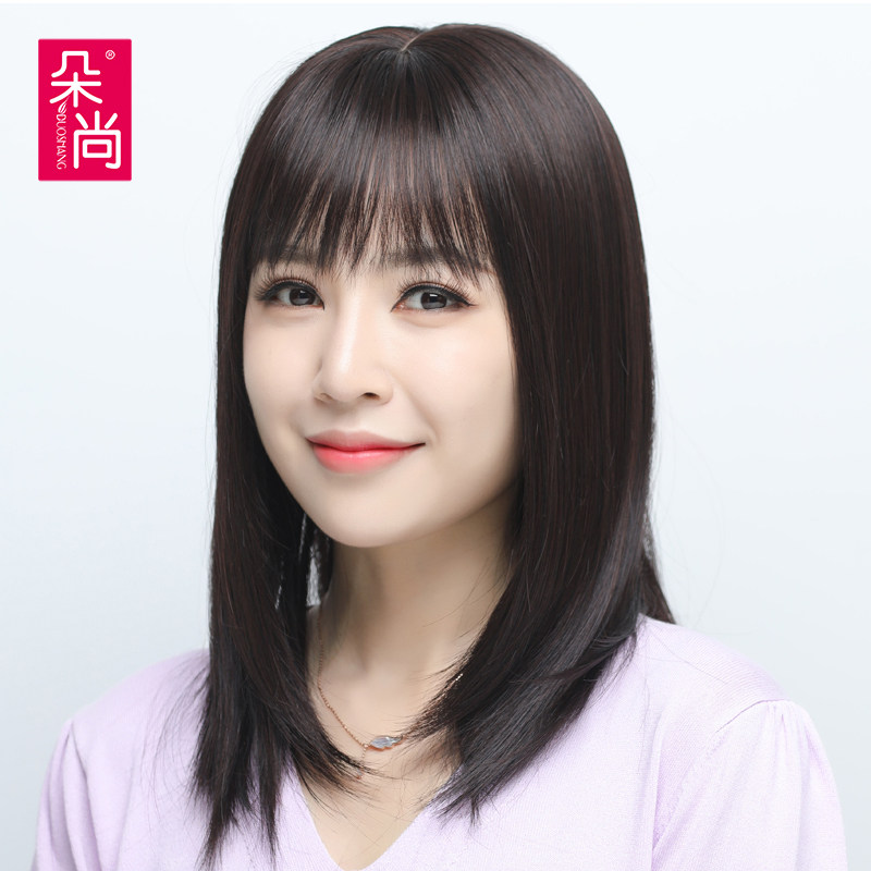 假发女长发全头套式直发逼真自然圆脸中老年女士妈妈款整顶发套夏