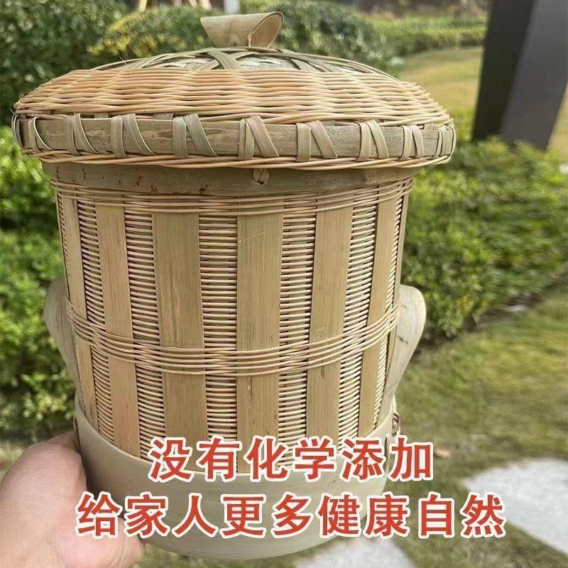 蒸饭木桶家用竹制品纯手工竹制竹编箩筐编织蒸饭传统手工竹子老式