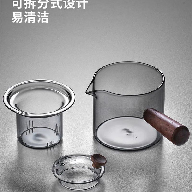 侧把玻璃煮茶壶单壶耐热茶水分离泡茶壶家用高档养生电陶炉烧水壶