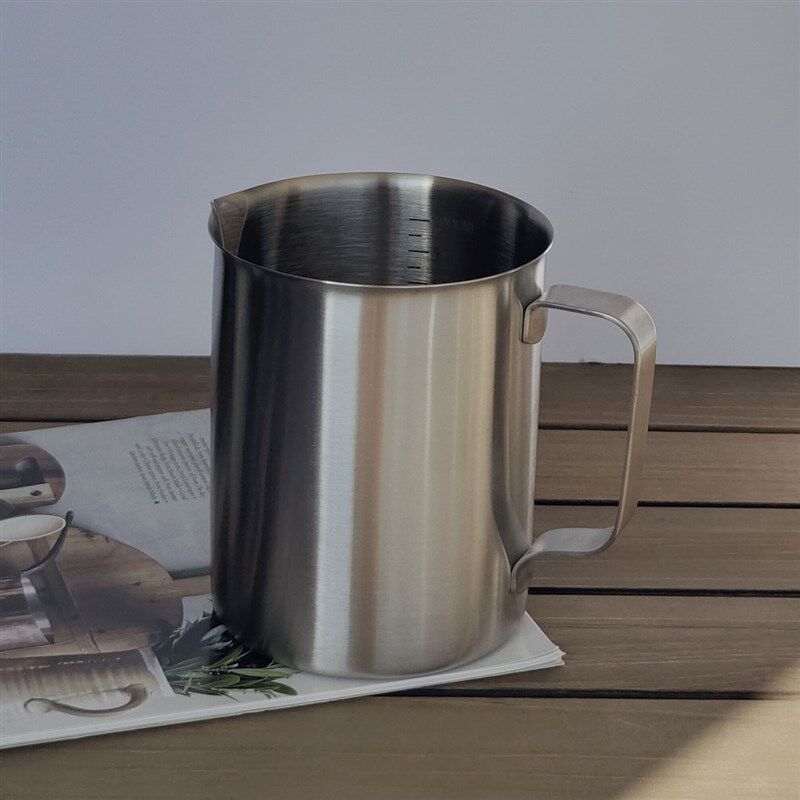 1升一体成型304不锈钢量杯厨房刻度杯家用烘焙容器杯子带刻度水杯