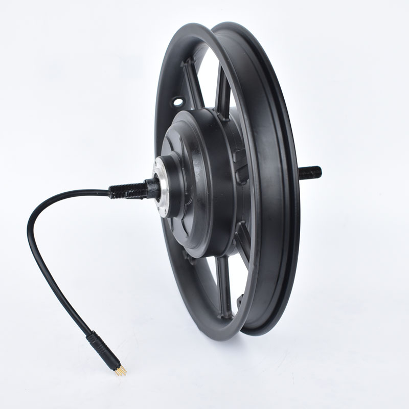 代驾车电机14寸48V500W一体轮电机电动车自行车通用无刷有齿电机