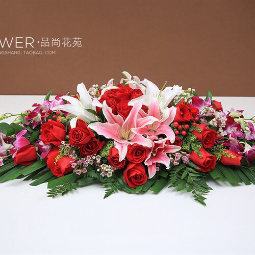 讲台花鲜花下垂会议桌花北京宴会签到会议桌花北京实体店同城速递