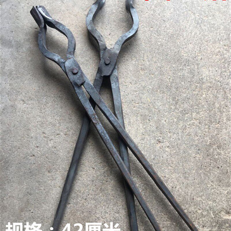 纯手工锻打圆咀钳 打铁夹持火钳 圆口钳夹持类手动五金工具包邮