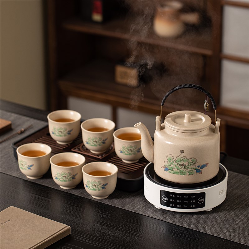 陶瓷养生炉黑晶炉煮茶壶家用单号壶多功能加热烧水壶花茶煮茶器