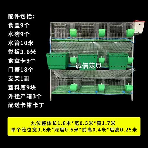 兔笼养殖兔笼子家用大号铁丝网自动清粪加密兔子笼子产笼宠物兔舍