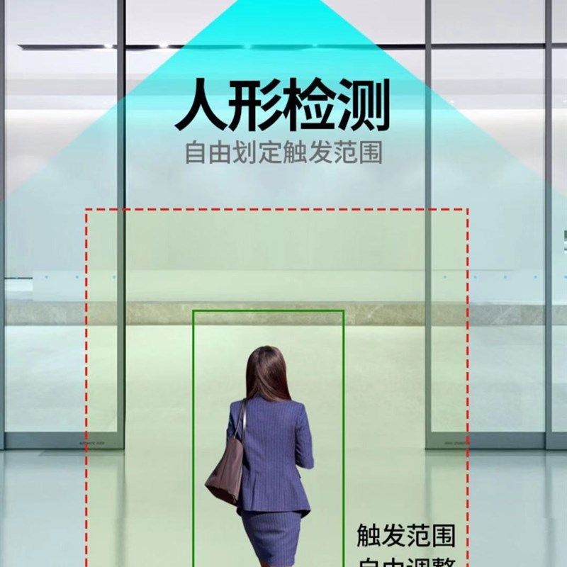 影像传感器人体感应开关人形识别自动门安全光线感应门防夹摄像头