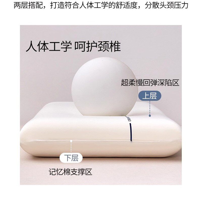 良品拾光超柔K80气凝枕云朵慢回弹记忆枕单人护颈枕头宿舍枕芯11