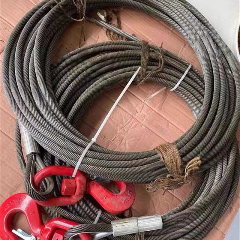 清障汽车配件 推车救援车钢丝绳 绞盘钢丝绳 卷扬机钢丝绳 4T