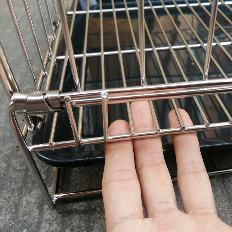 纯不锈钢宠物笼可折叠不生锈兔笼猫笼用品泰迪比熊狗笼子多省包邮